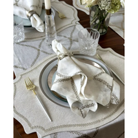 Regent Luminous Embroidered Placemats, Set of 4