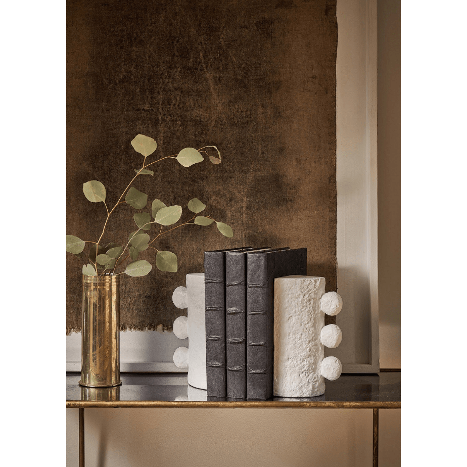 Chandra Bookend Set Blackened Zinc