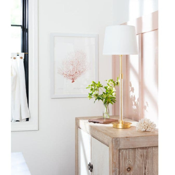 Auburn Gold Leaf Crystal Buffet Lamp