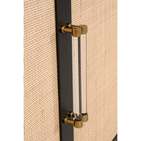 Hiland Black & Natural Rattan Media Sideboard