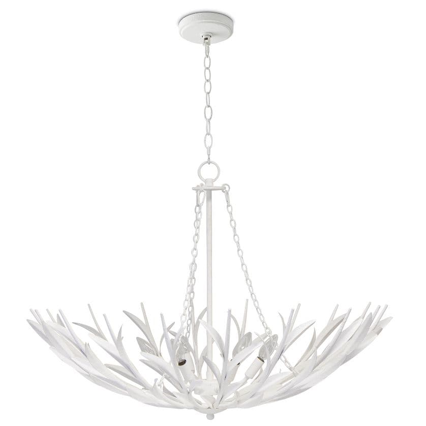 River Reed White Basin Chandelier