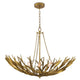 River Reed Gold Leaf Basin Chandelier