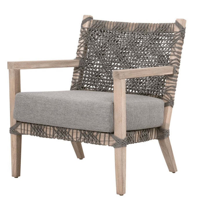 Costa Dove Gray Rope Outdoor Club Chair