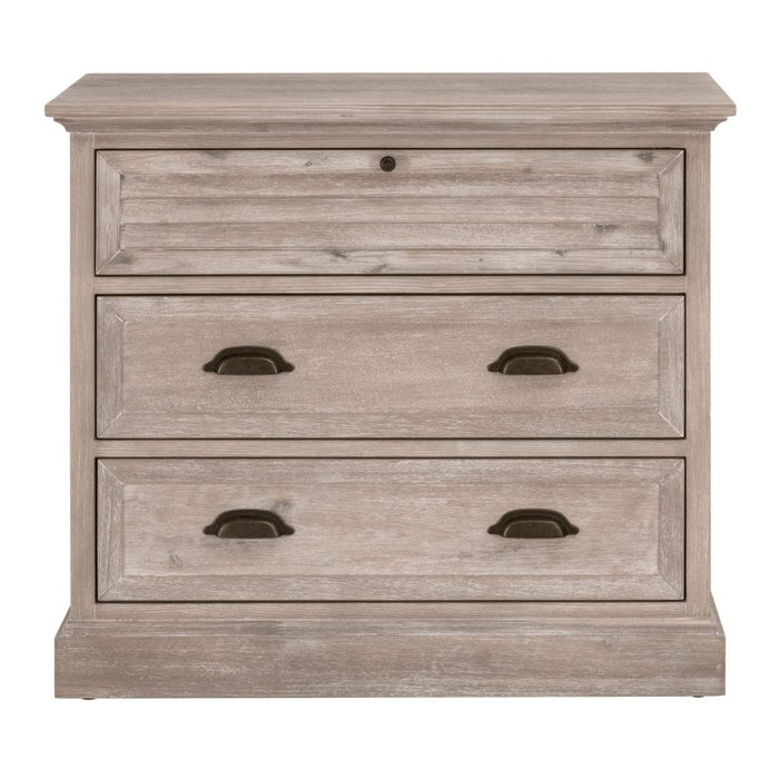 Eden Natural Gray 3-Drawer Nightstand