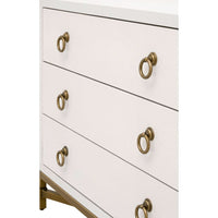 Strand Pearl Shagreen 3-Drawer Nightstand