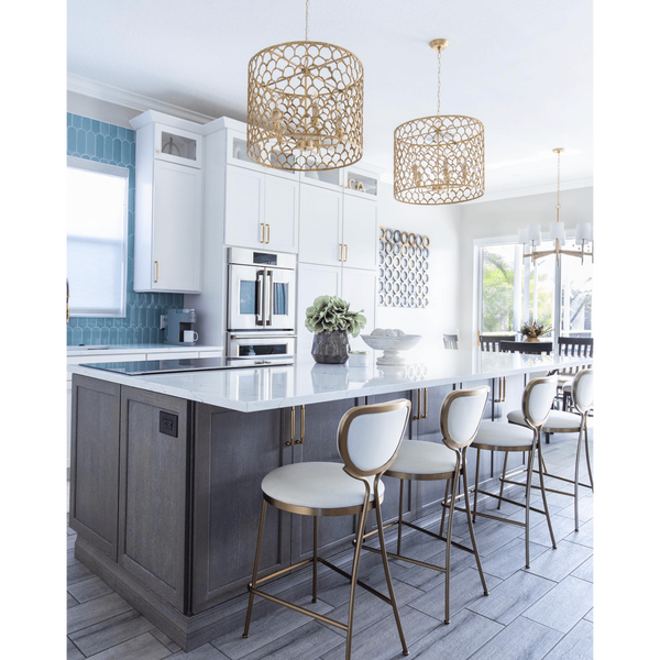 Cabana Chandelier Brass