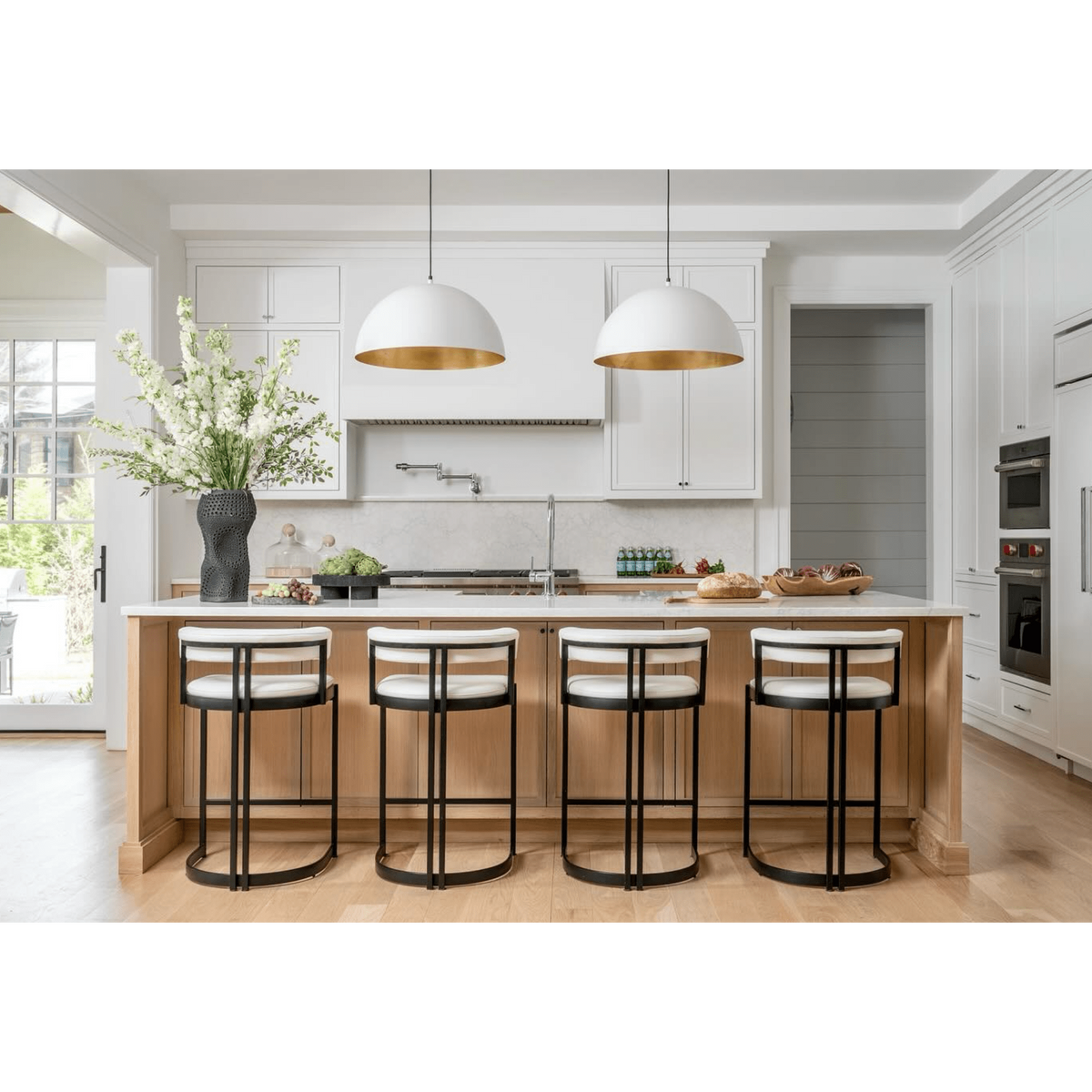 Sigmund Pendant Large White and Gold