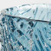 Blue Cast Glass Decorative Bowl