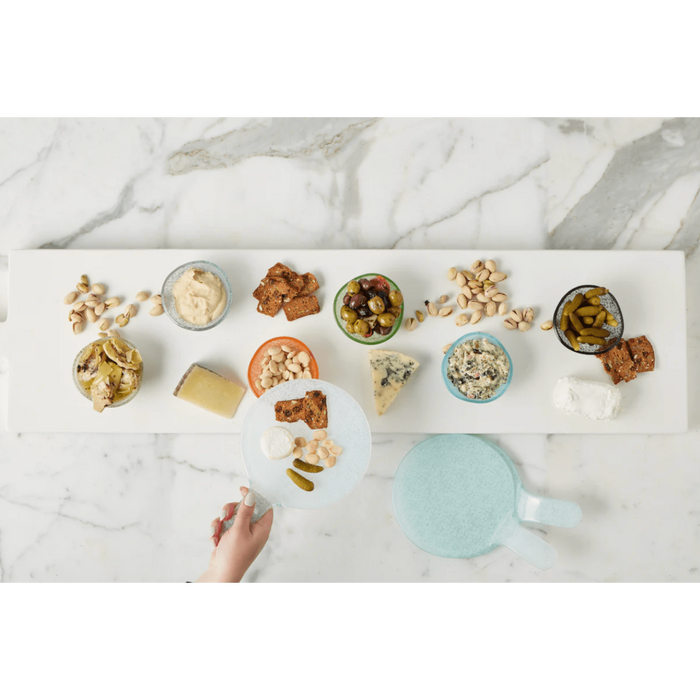 Glass Serving Bowl - White or Grey
