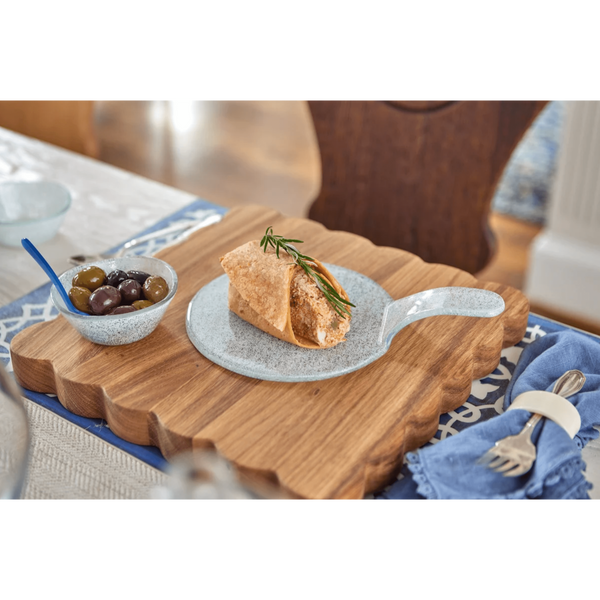 Glass Serving Bowl - White or Grey