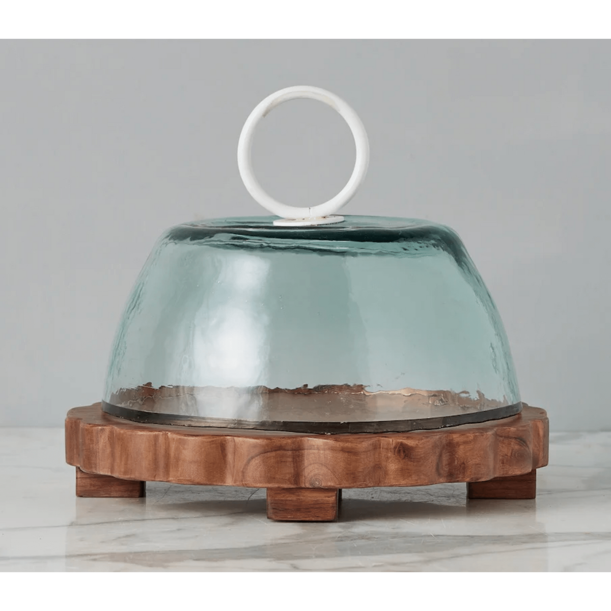 Round Scalloped Wood Charcuterie Board