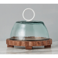 Round Scalloped Wood Charcuterie Board