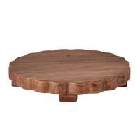Round Scalloped Wood Charcuterie Board