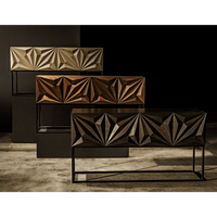 Zurich Console Bleached Walnut with Steel