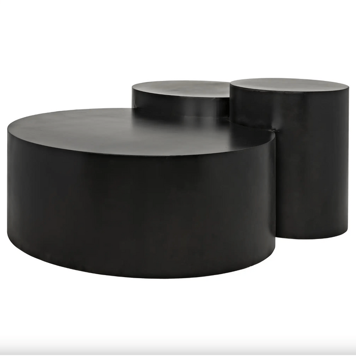 Ella Black Steel Multi-Level Coffee Table