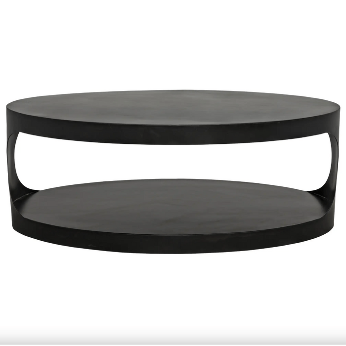 Eclipse Black Steel Oval Coffee Table