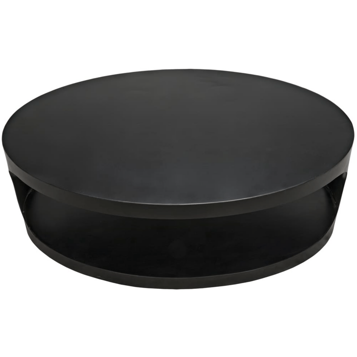 Eclipse Black Steel Oval Coffee Table