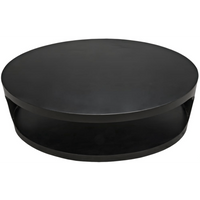 Eclipse Black Steel Oval Coffee Table