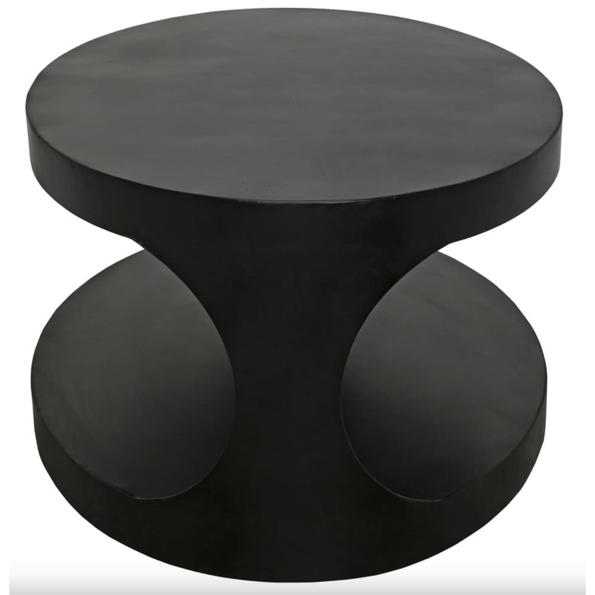 Eclipse Black Steel Oval Coffee Table
