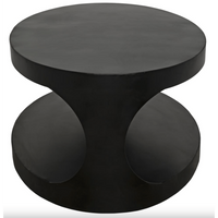 Eclipse Black Steel Oval Coffee Table