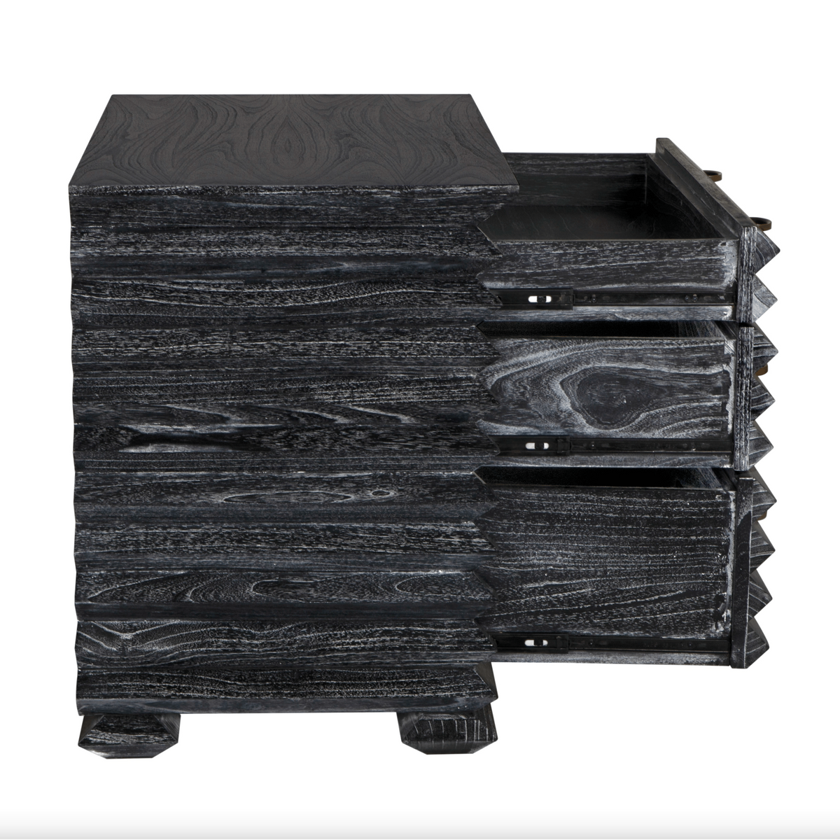 Tiago Zig-Zag Black Ceruse Chest