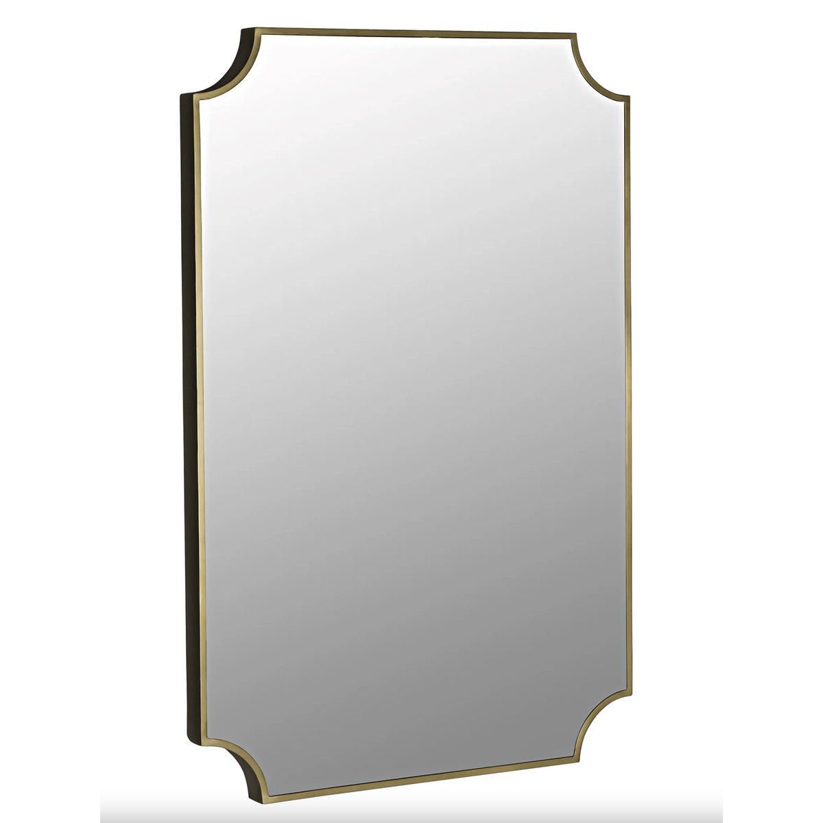 Antique Brass Convexed Rectangle Mirror