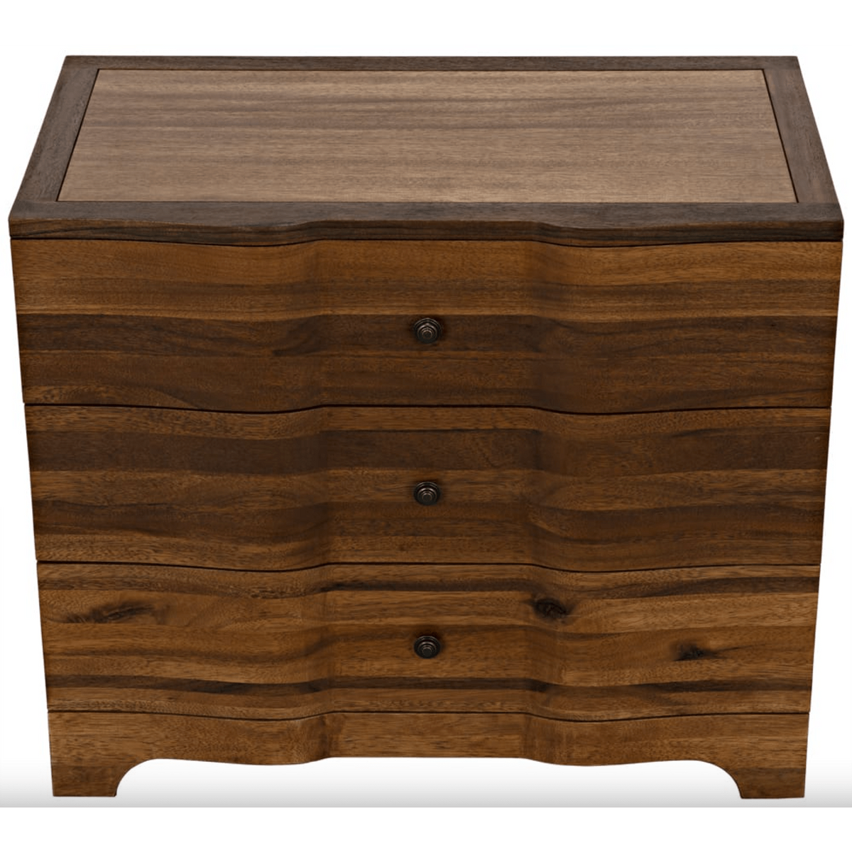 Claudie Chest in Dark Walnut and Ebony Finish