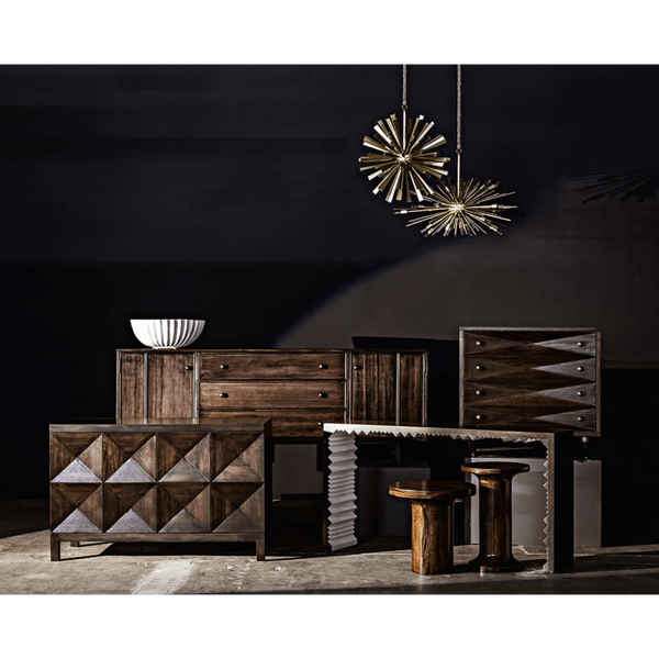 Diamond Chest in Dark or Ebony Walnut Finishes