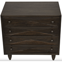 Diamond Chest in Dark or Ebony Walnut Finishes