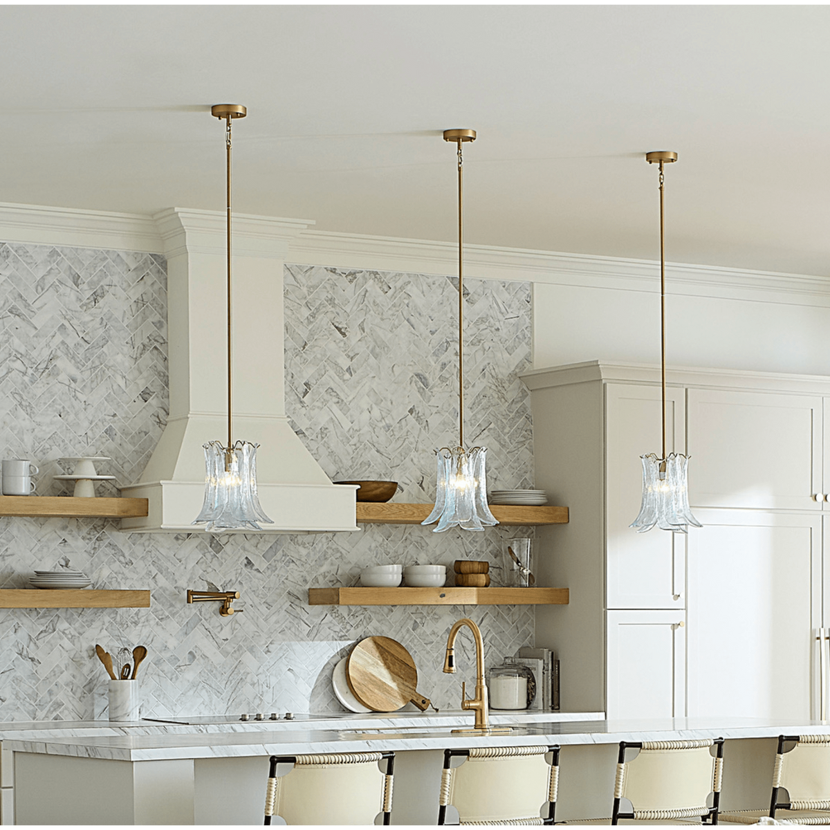 Cala Light Blue Blown Glass Pendant