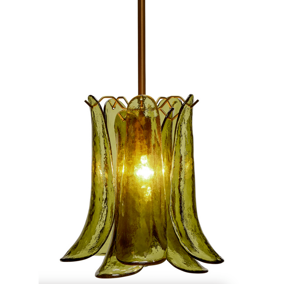 Cala Citron Green Blown Glass Pendant