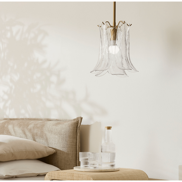 Cala Clear Blown Glass Pendant