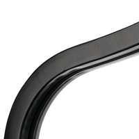 Aurora Wavy Wall Mirror, Black or Brass