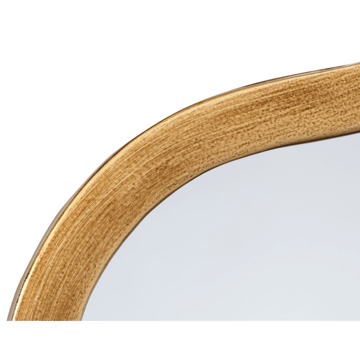 Aurora Wavy Wall Mirror, Black or Brass