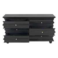 Ascona 6-Drawer Chest, Hand Rubbed Black