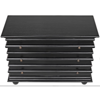 Ascona 3-Drawer Chest, Hand Rubbed Black