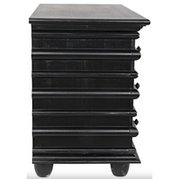 Ascona 3-Drawer Chest, Hand Rubbed Black