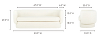Koba Sofa Maya White