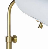 Vest Table Lamp in Brass Finish with Natural Brass Accents