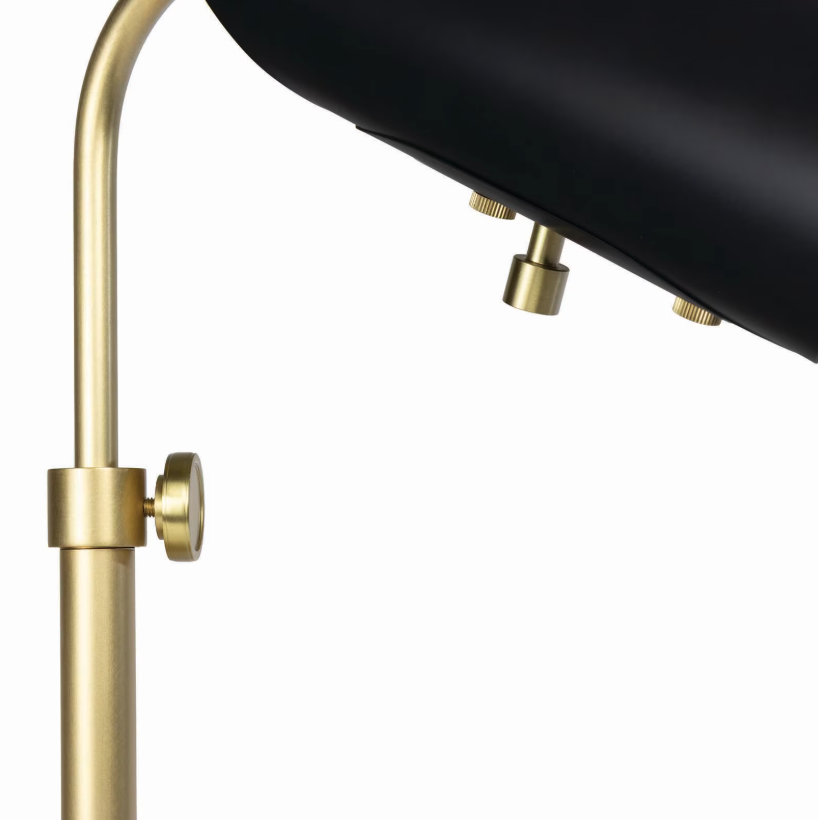 Vest Table Lamp in Brass Finish with Natural Brass Accents