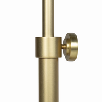 Vest Floor White Or Black Lamp with Brass Accents