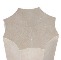 Marilyn Shagreen Side Table Small Ivory Grey