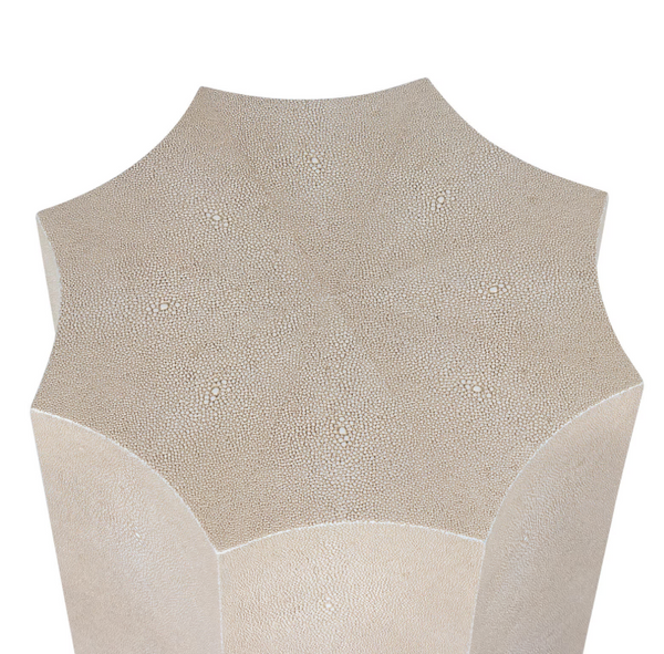 Marilyn Shagreen Side Table Small Ivory Grey