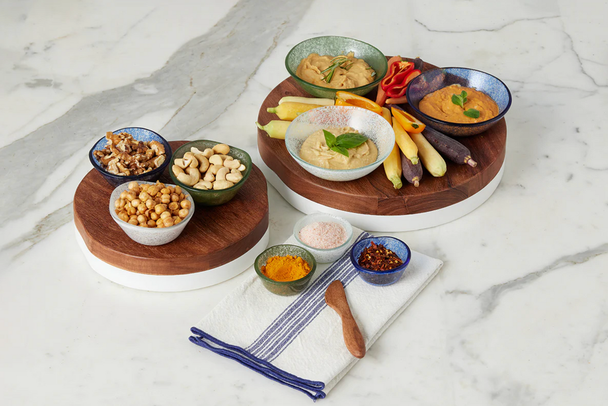 Small White Mod Block Serving Board