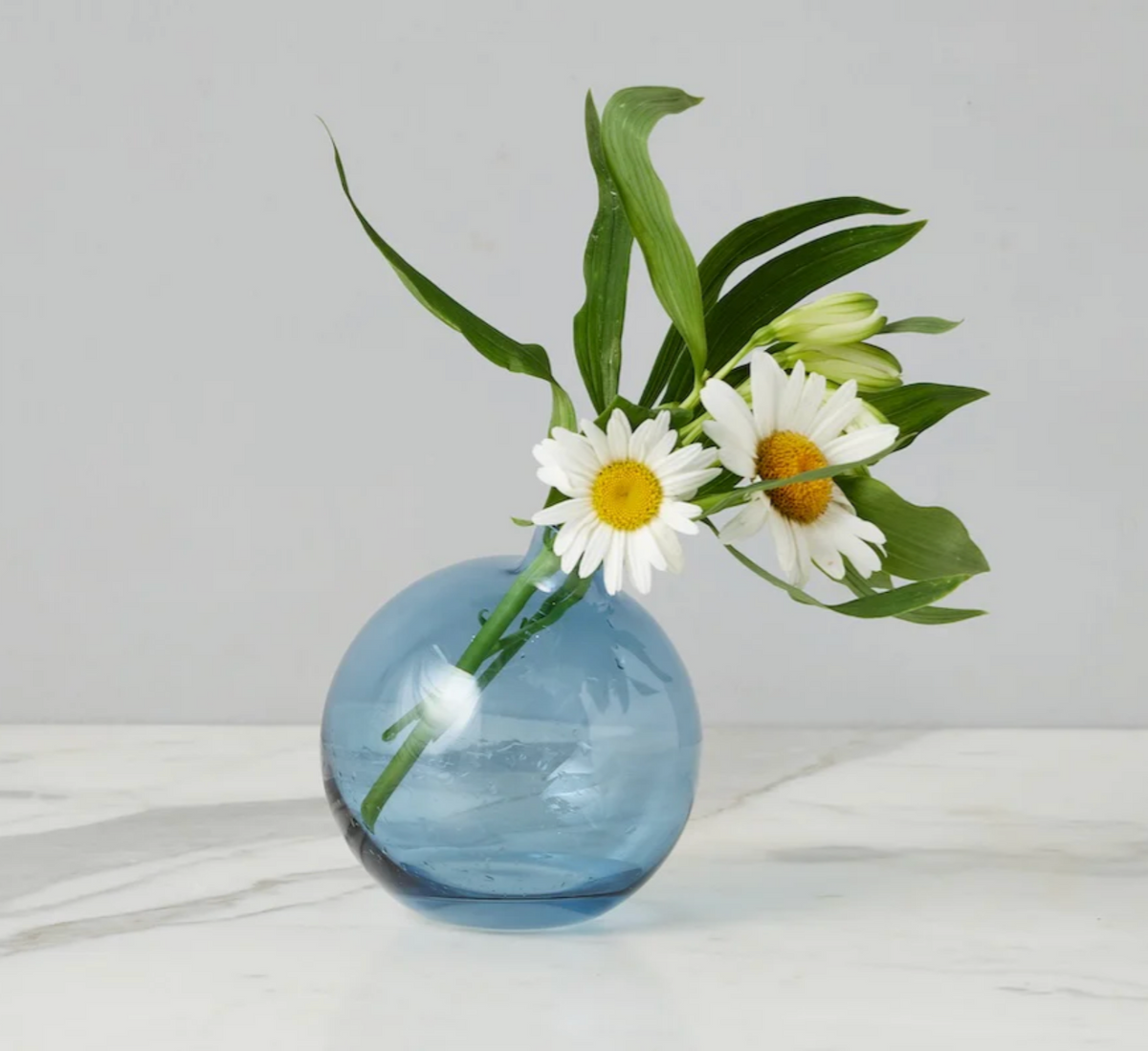 Blue Glass Bud Vase