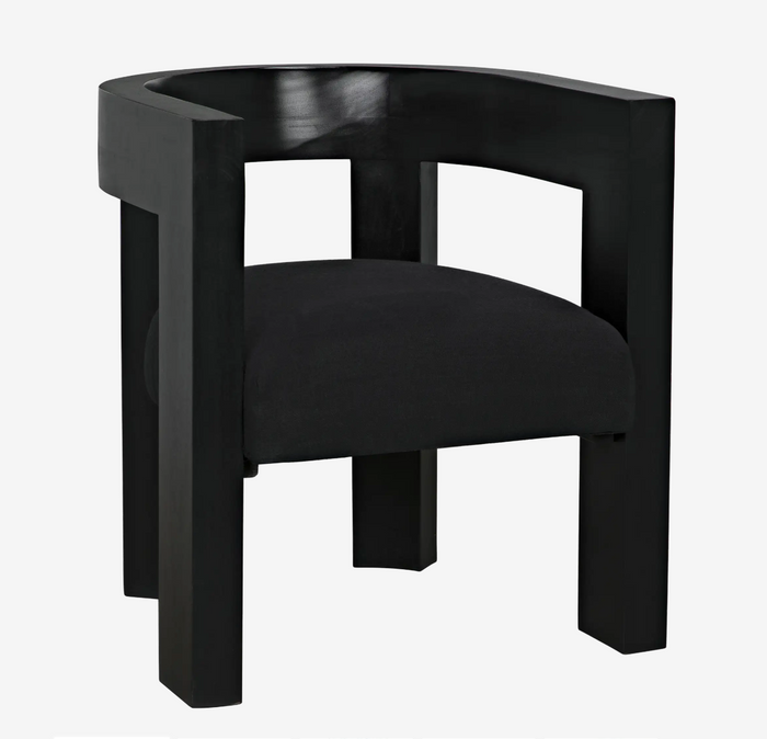 Eros Black Mahogany Accent Chair