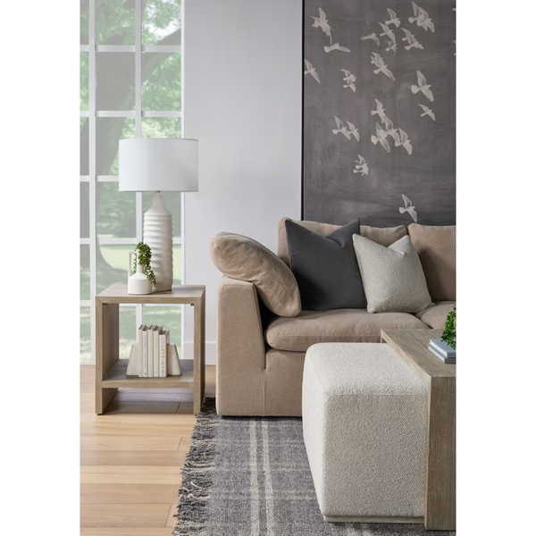 Dovetail Gray Wood End Table