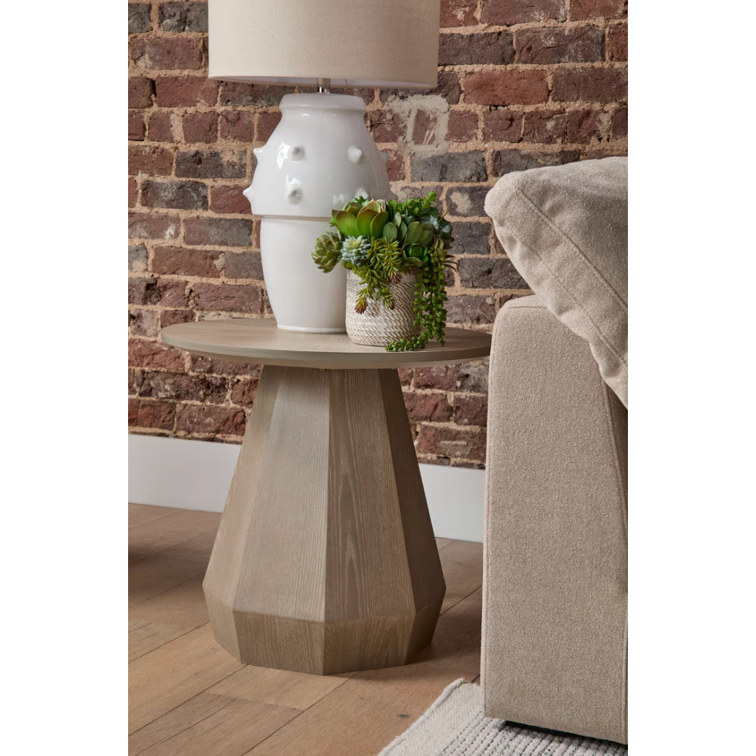 Coulter Natural Gray End Table