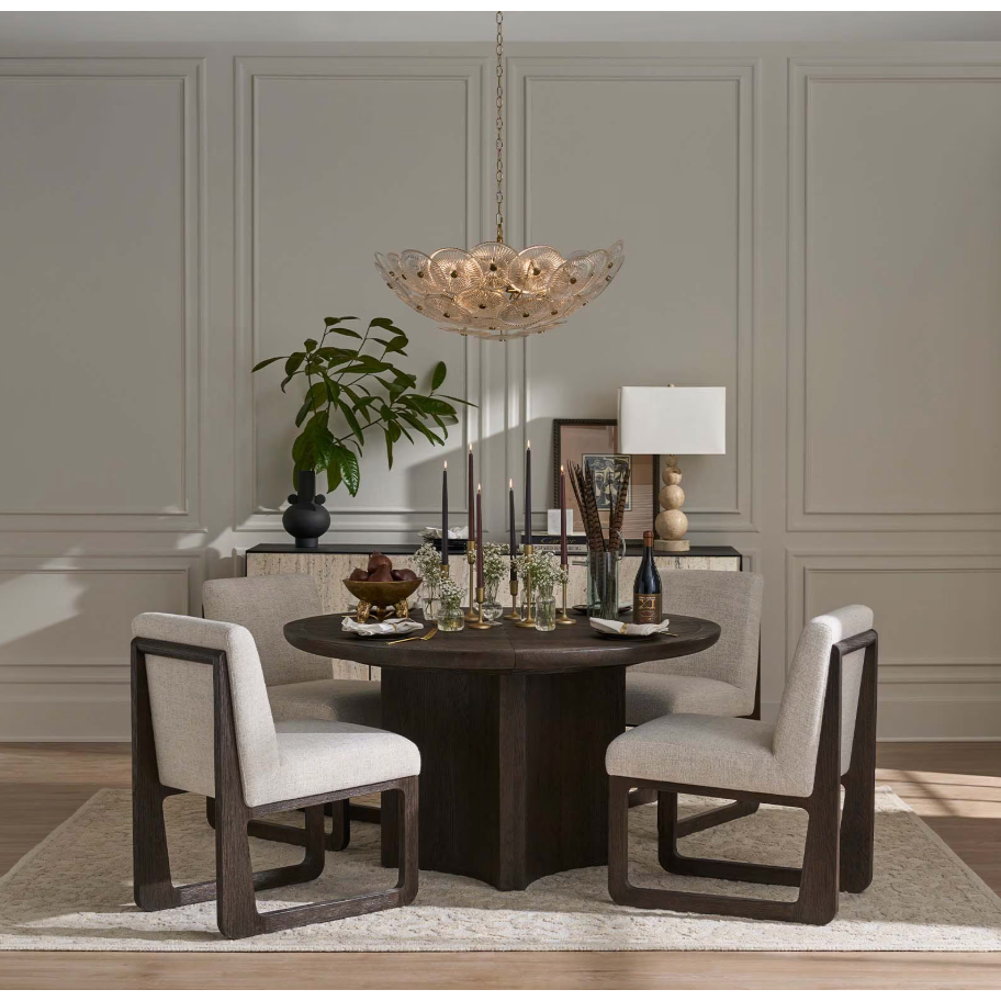 Holly Disc Chandelier in Clear and Smoke Glass