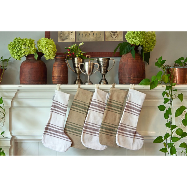 Vintage Holiday Stockings, Set of 2